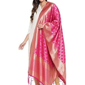 Home women's banarasi silk jacquard woven dupatta gorgeous printed designer chunni