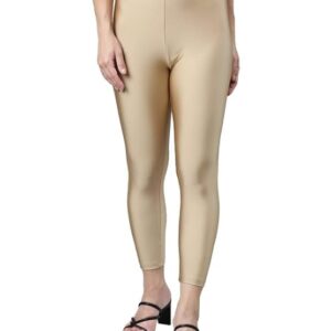 women soft cotton stretch cropped leggings