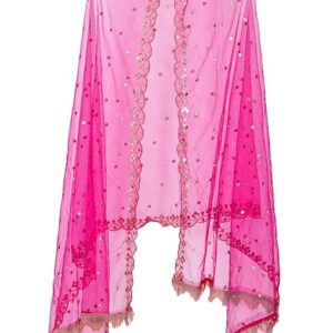 net dupatta for womens & girls with fancy cut design with lace