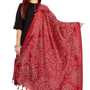 Home women's art silk printed dupatta